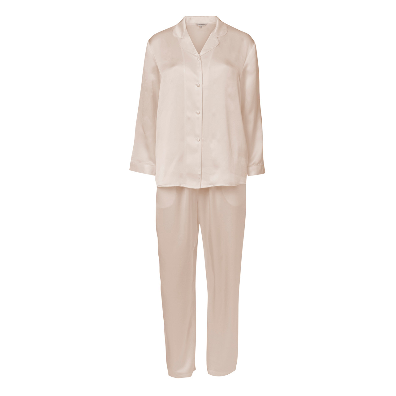 Se Lady Avenue Pure Silk Pyjamas, Farve: Grå, Størrelse: XL, Dame hos Netlingeri.dk