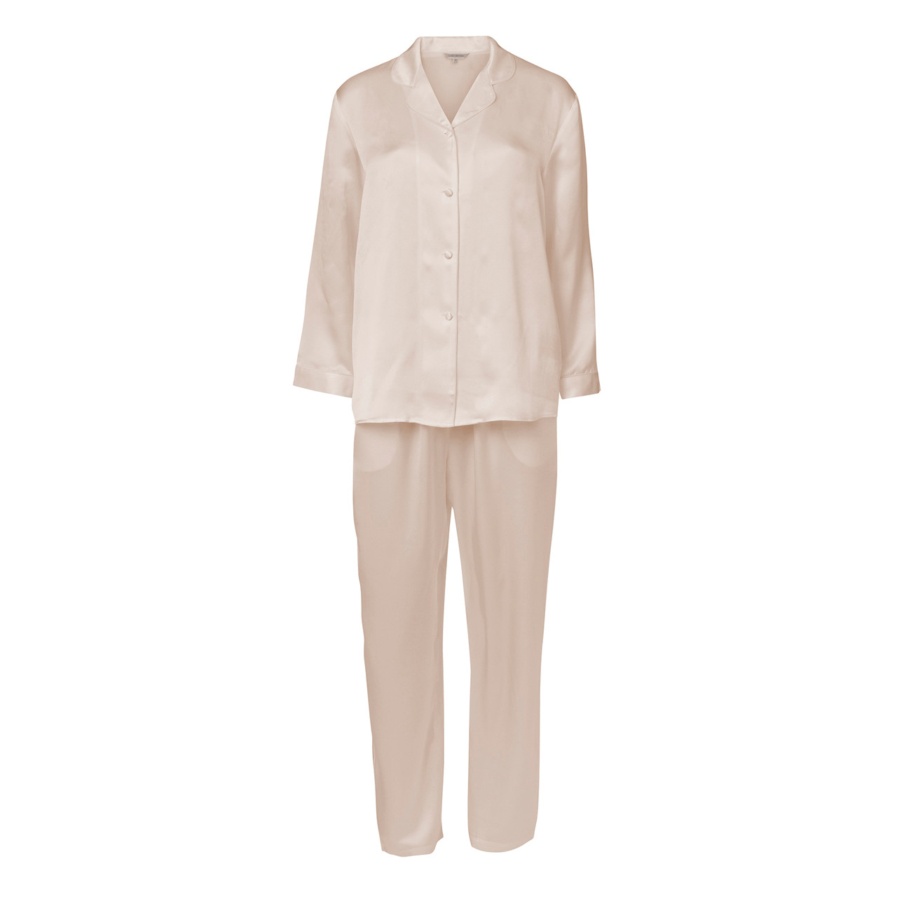 Se Lady Avenue Pure Silk Pyjamas, Farve: Grå, Størrelse: S, Dame hos Netlingeri.dk