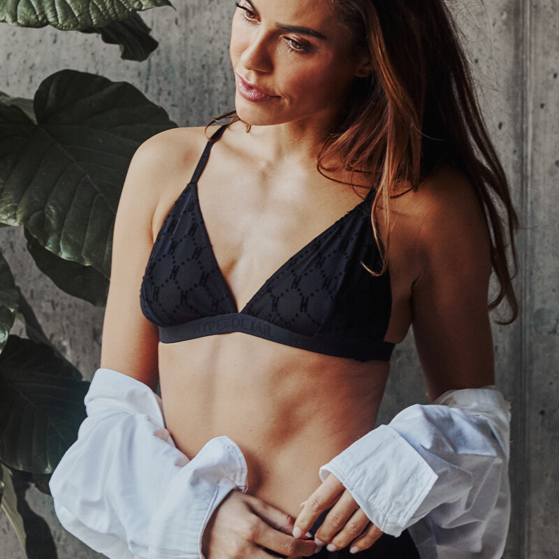 Hype The Detail Mesh Bralette BH, Farve: Sort, Størrelse: L, Dame