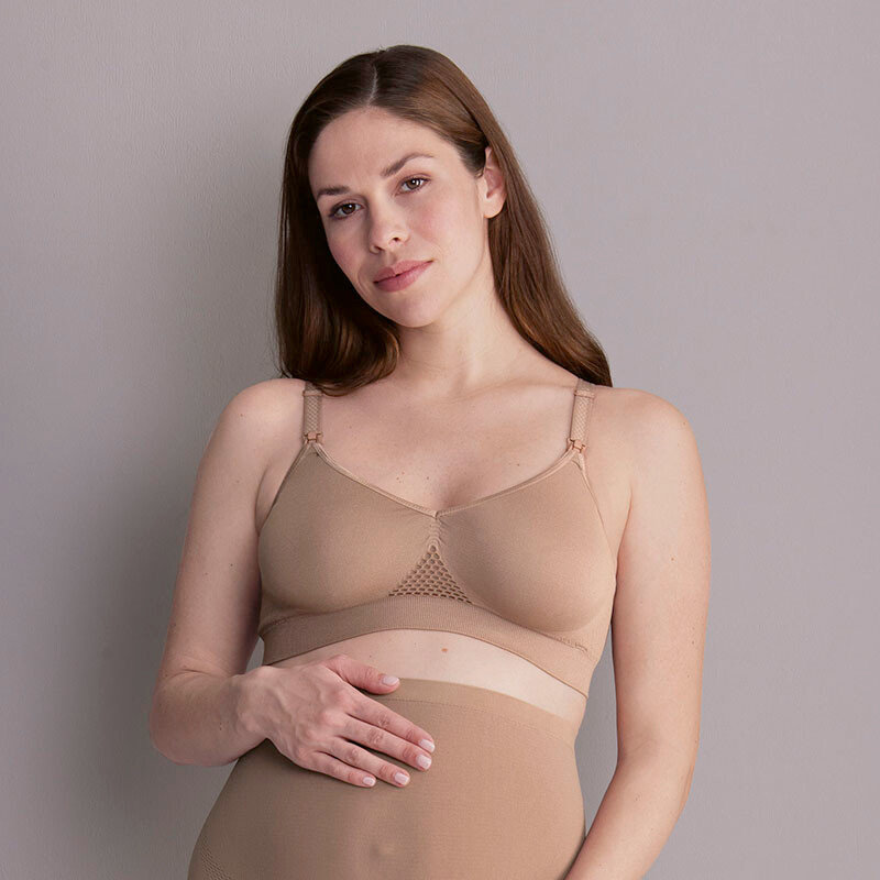 Se Anita Maternity Seamless Amme BH, Farve: Rød, Størrelse: L, Dame hos Netlingeri.dk