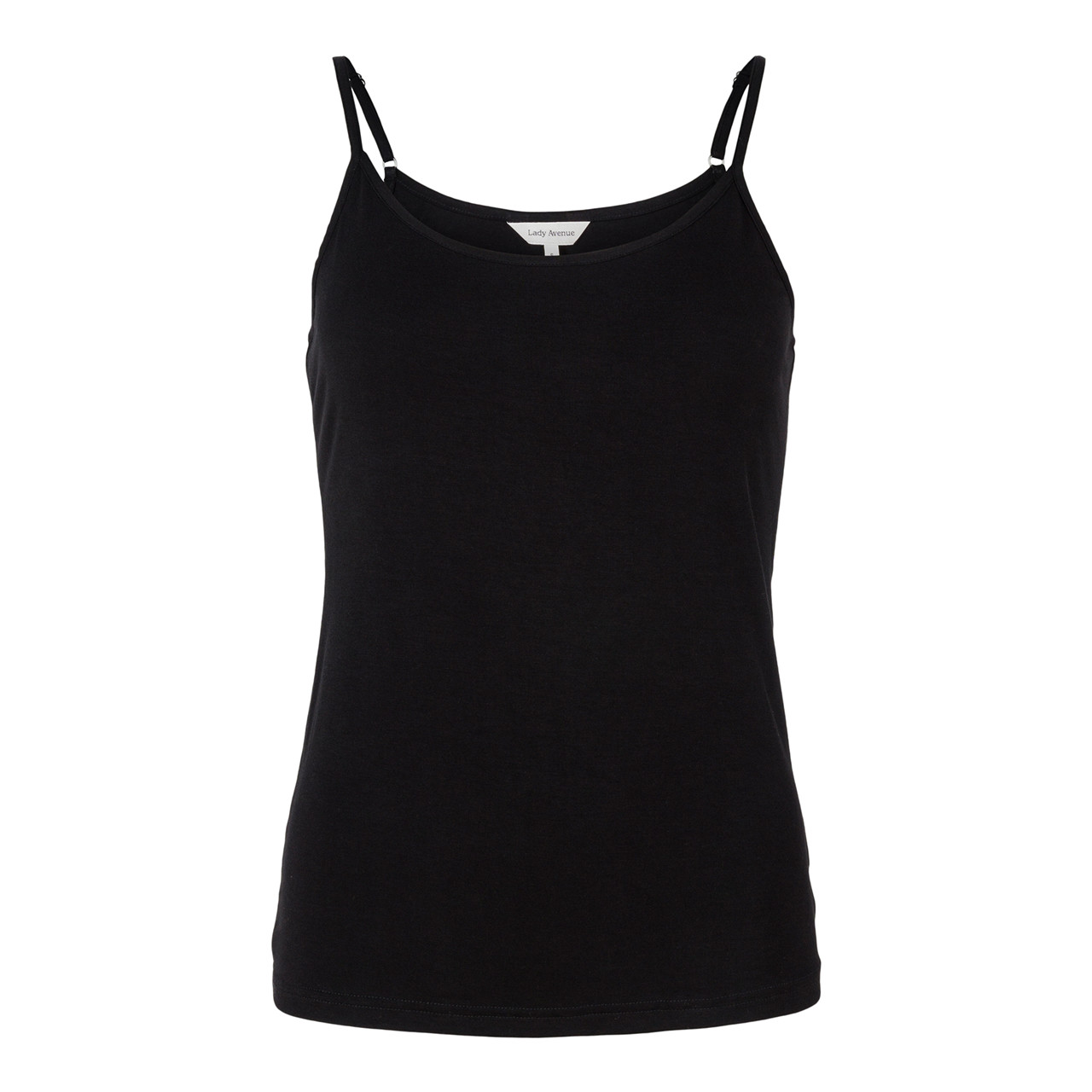 Se Lady Avenue Bamboo Basic Camisole Top, Farve: Sort, Størrelse: S, Dame hos Netlingeri.dk