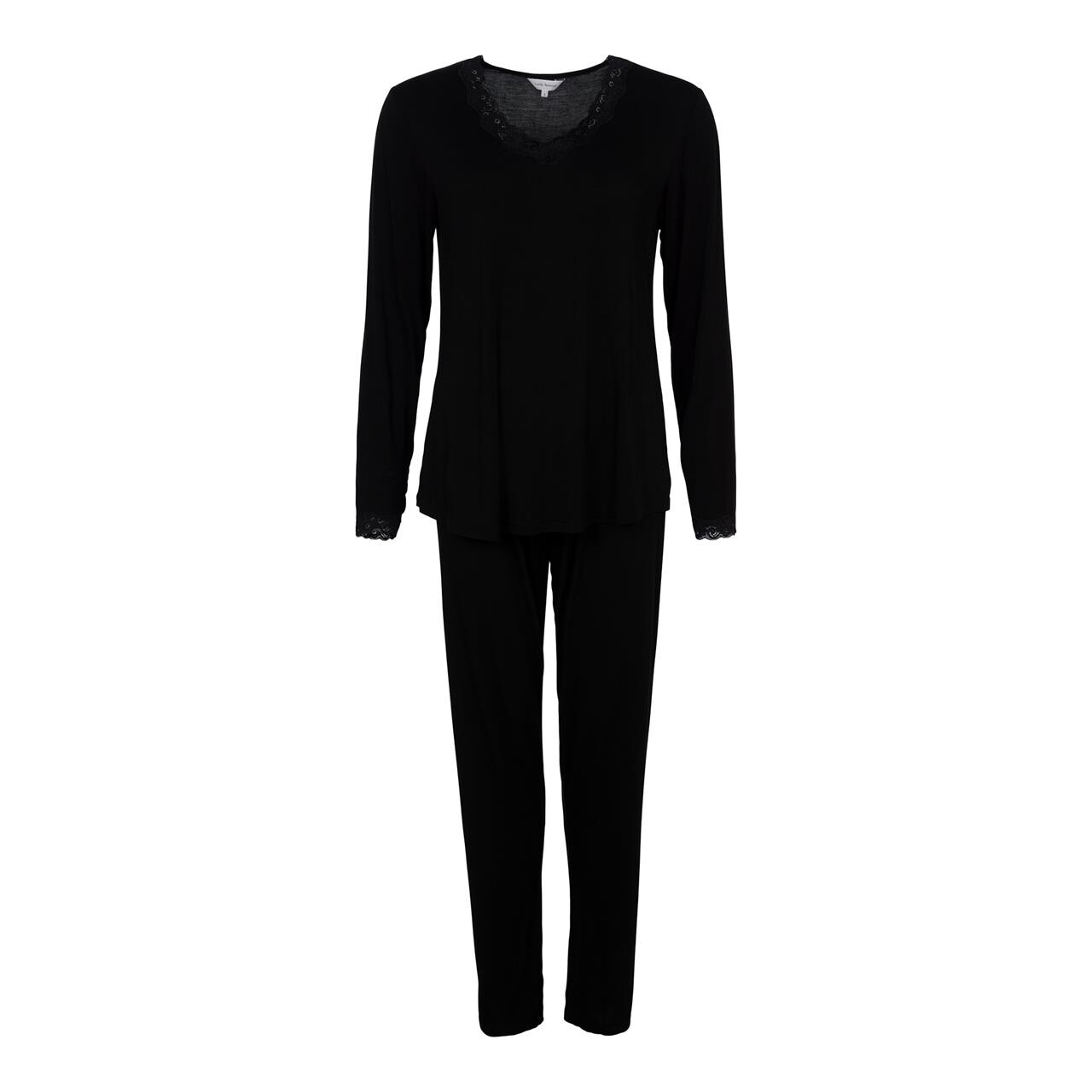 Lady Avenue Bamboo Pyjamas, Farve: Sort, Størrelse: XS, Dame