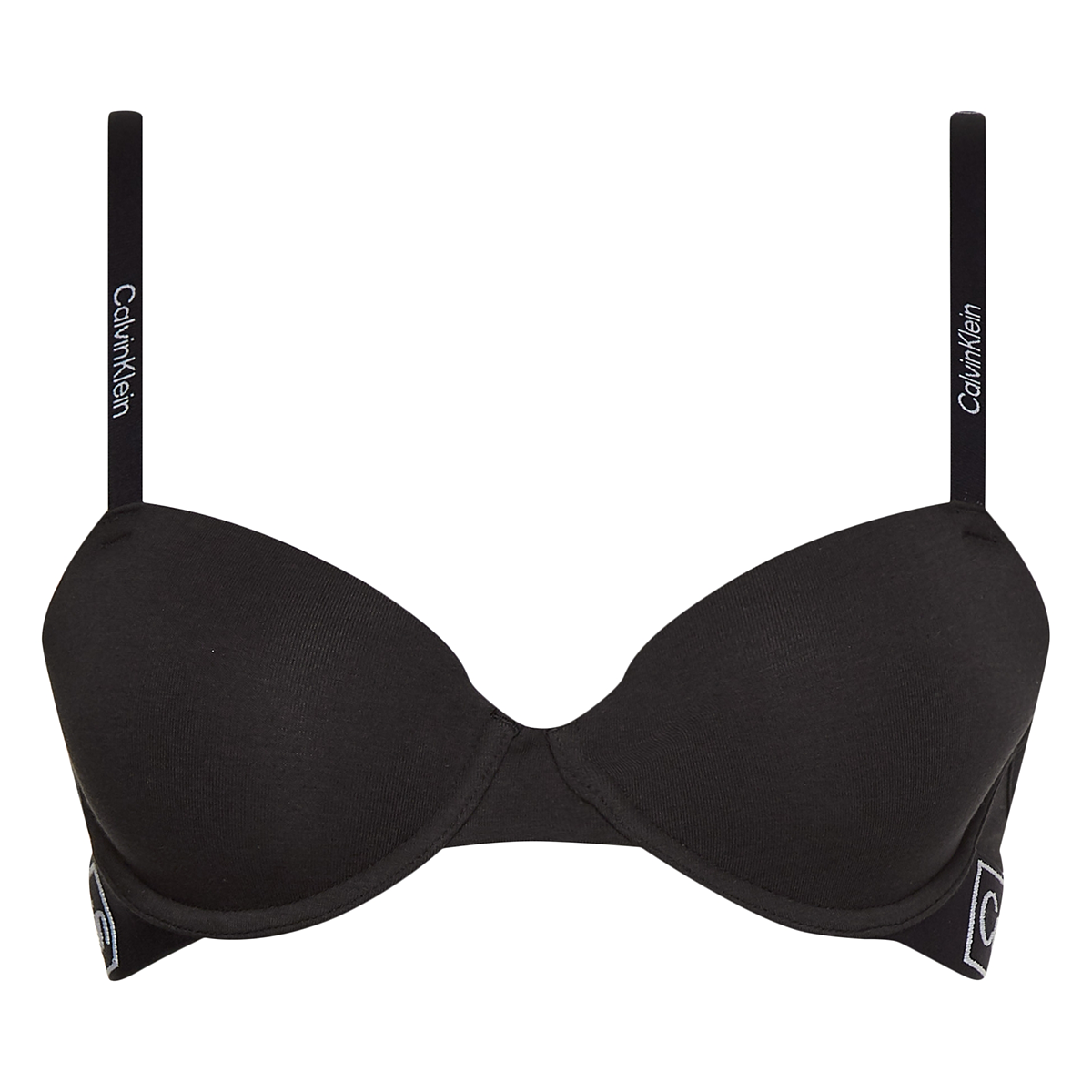 Calvin Klein Light Lined Balcon BH, Farve: Sort, Størrelse: 75D, Dame