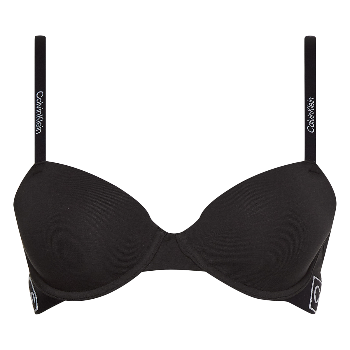 Se Calvin Klein Light Lined Balconette BH, Farve: Sort, Størrelse: 85B, Dame hos Netlingeri.dk