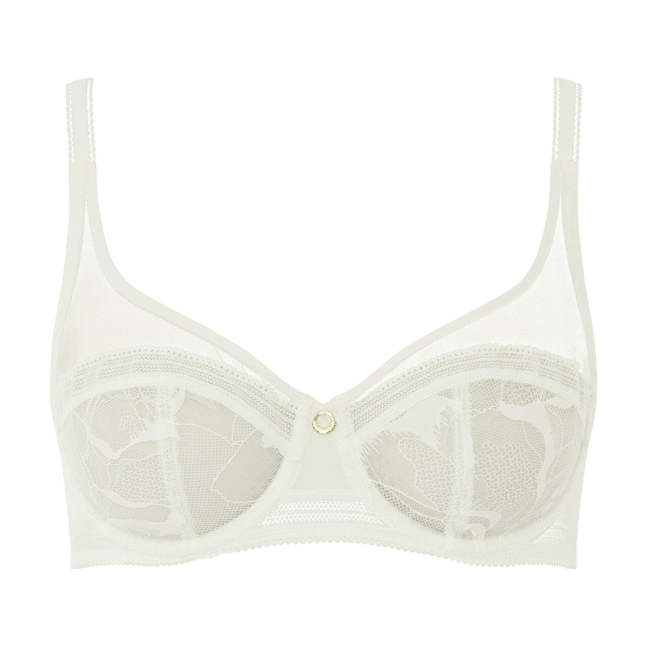 Se Chantelle True Lace BH Med Bøjle, Farve: Hvid, Størrelse: 85D, Dame hos Netlingeri.dk