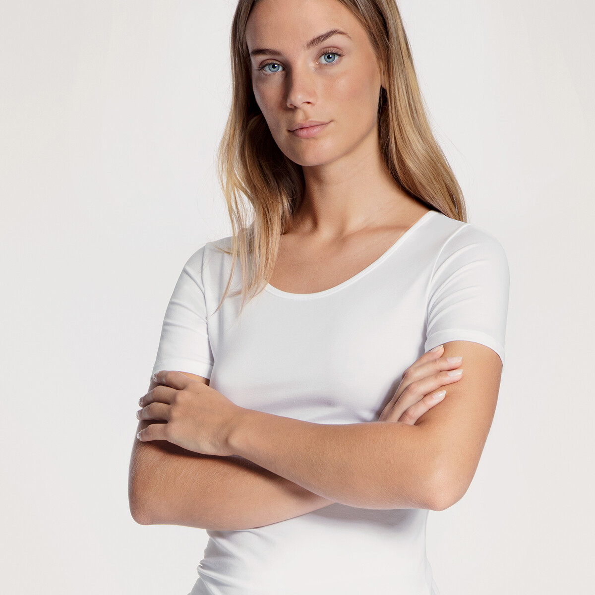 Billede af Calida T-shirt, Farve: Hvid, Størrelse: XS, Dame