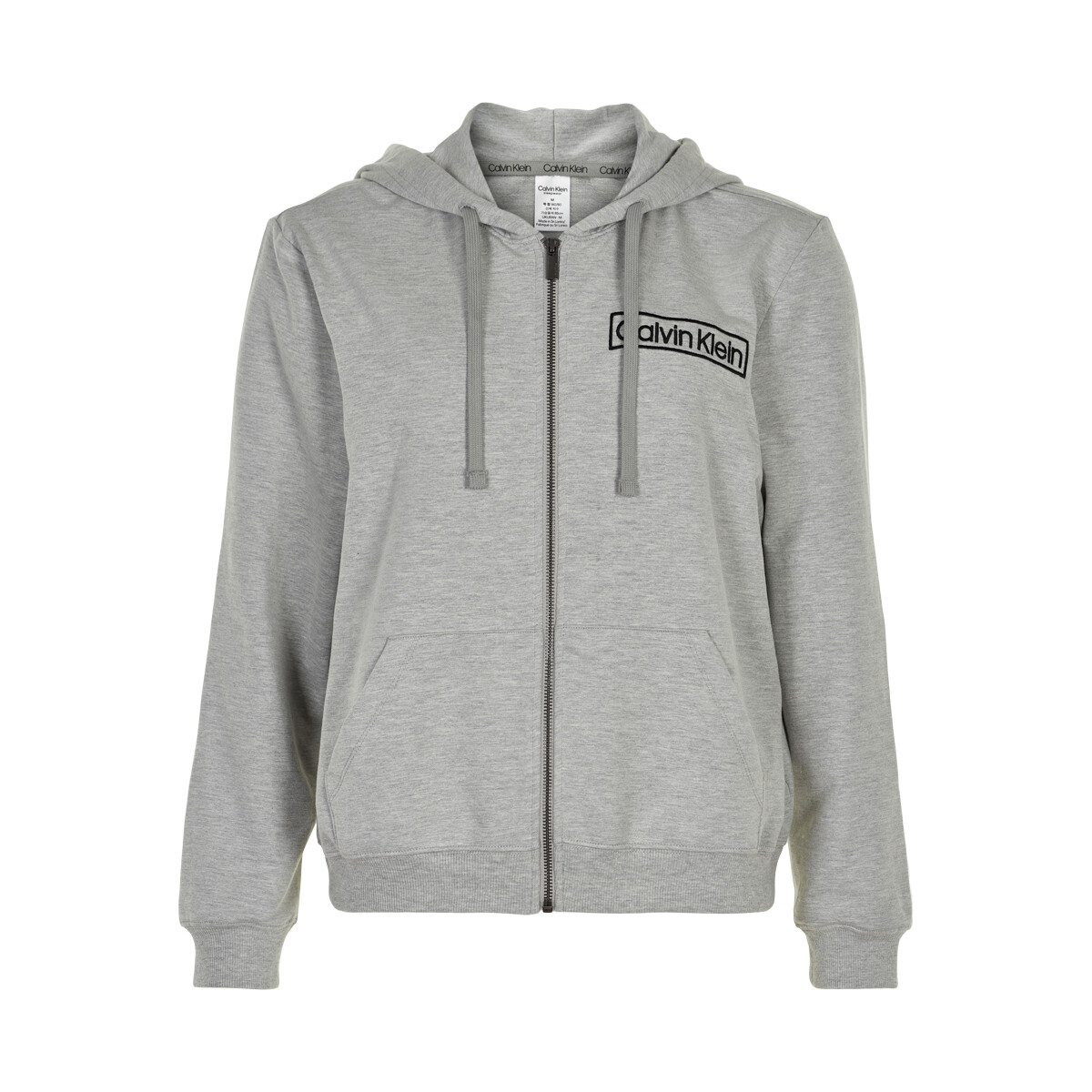 12: Calvin Klein Lingeri Hoodie, Farve: Grå, Størrelse: S, Dame