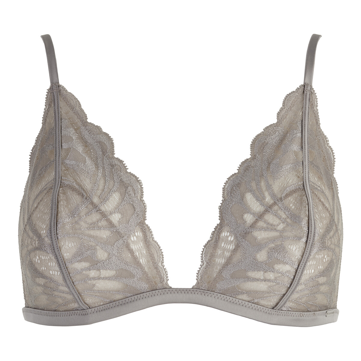 Calvin Klein Lingeri Unlined Triangle BH, Farve: Grå, Størrelse: S, Dame