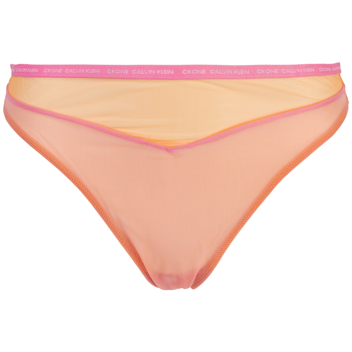 8: Calvin Klein Lingeri High Waist Tanga Trusse, Farve: Orange Juice, Størrelse: M, Dame