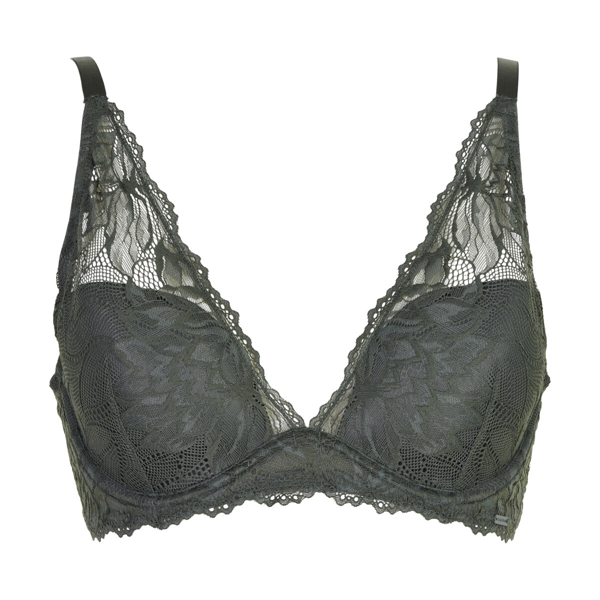 Calvin Klein Light Linede Plunge BH, Farve: Grøn, Størrelse: 70B, Dame