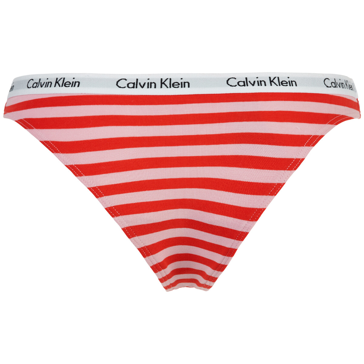 Se Calvin Klein G-streng, Farve: Rainer Stripe Pink Hvid, Størrelse: M, Dame hos Netlingeri.dk