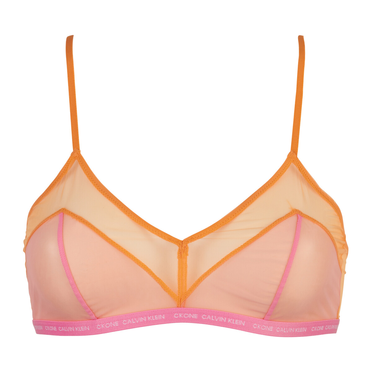 Calvin Klein Lingeri Unlined Triangle BH, Farve: Orange Juice, Størrelse: XS, Dame