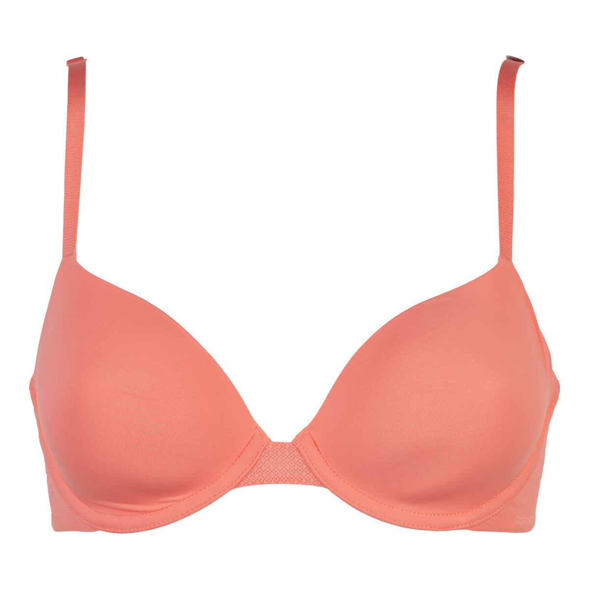 Se Calvin Klein Lingeri Lightly Lined Demi BH Med Bøjle, Farve: Orange Orange, Størrelse: 75C, Dame hos Netlingeri.dk