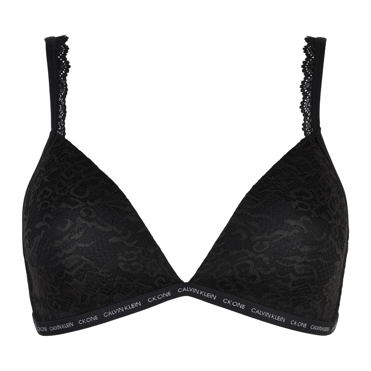 Calvin Klein Lght Lined Triangle BH, Farve: Sort, Størrelse: L, Dame