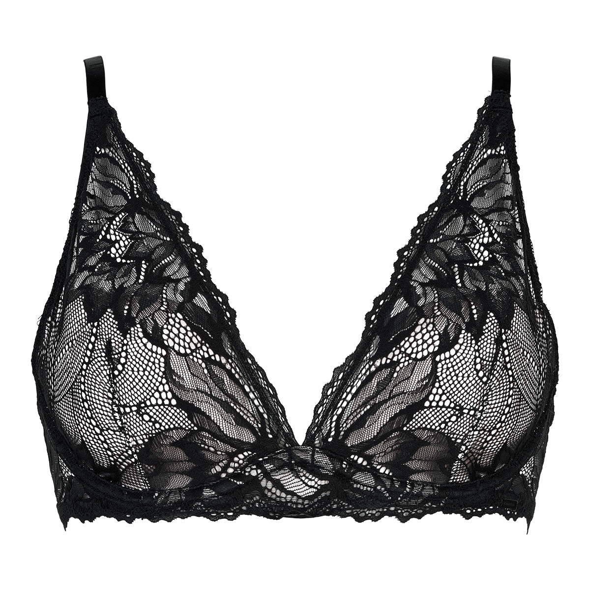 Calvin Klein Light Linede Plunge BH, Farve: Sort, Størrelse: 80B, Dame