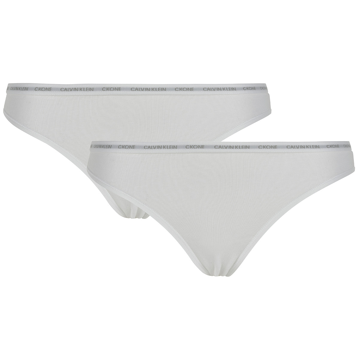 Se Calvin Klein 2-pack G-streng, Farve: Hvid, Størrelse: L, Dame hos Netlingeri.dk