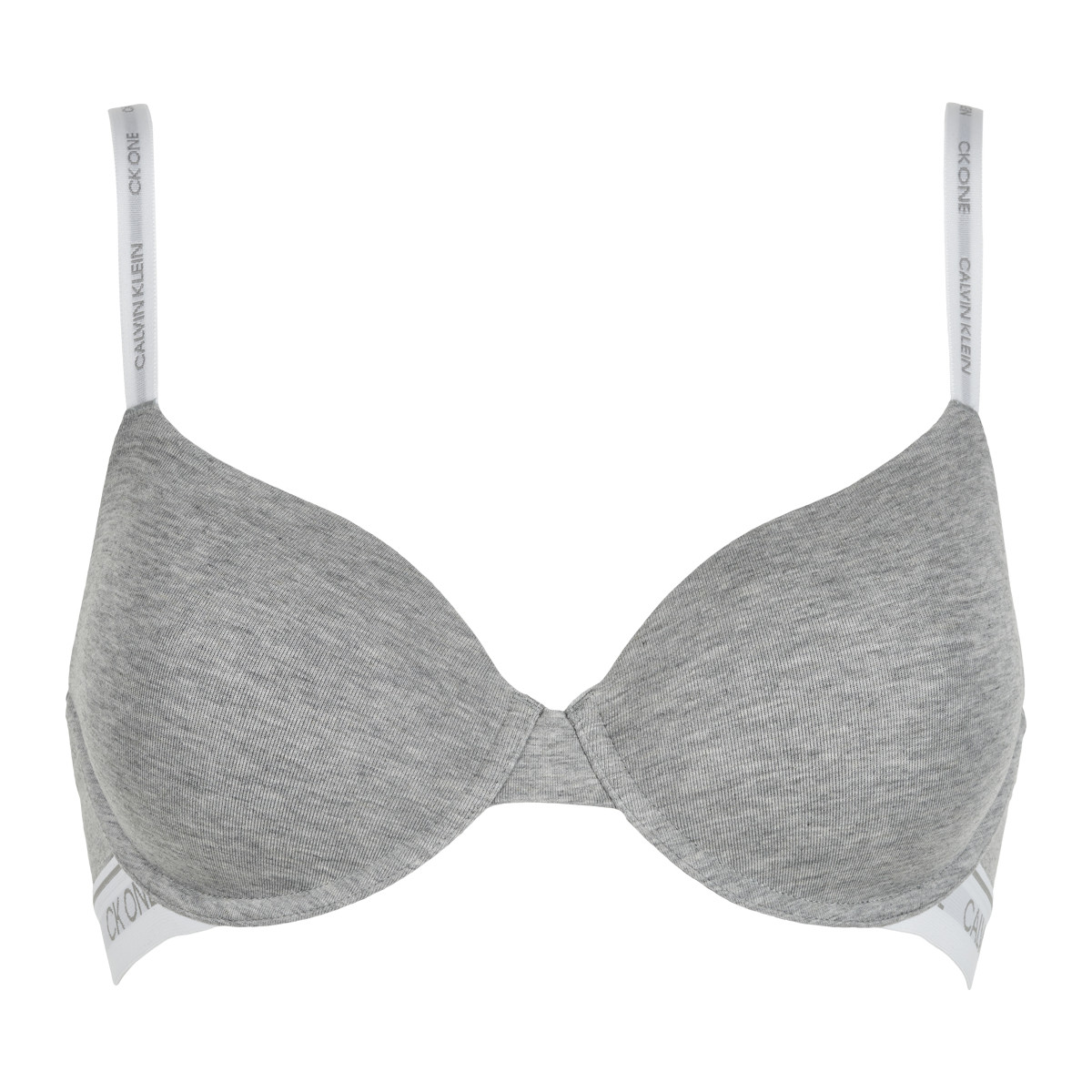 Calvin Klein Lightly Lined Demi BH Fe, Farve: Grå, Størrelse: 85DD, Dame