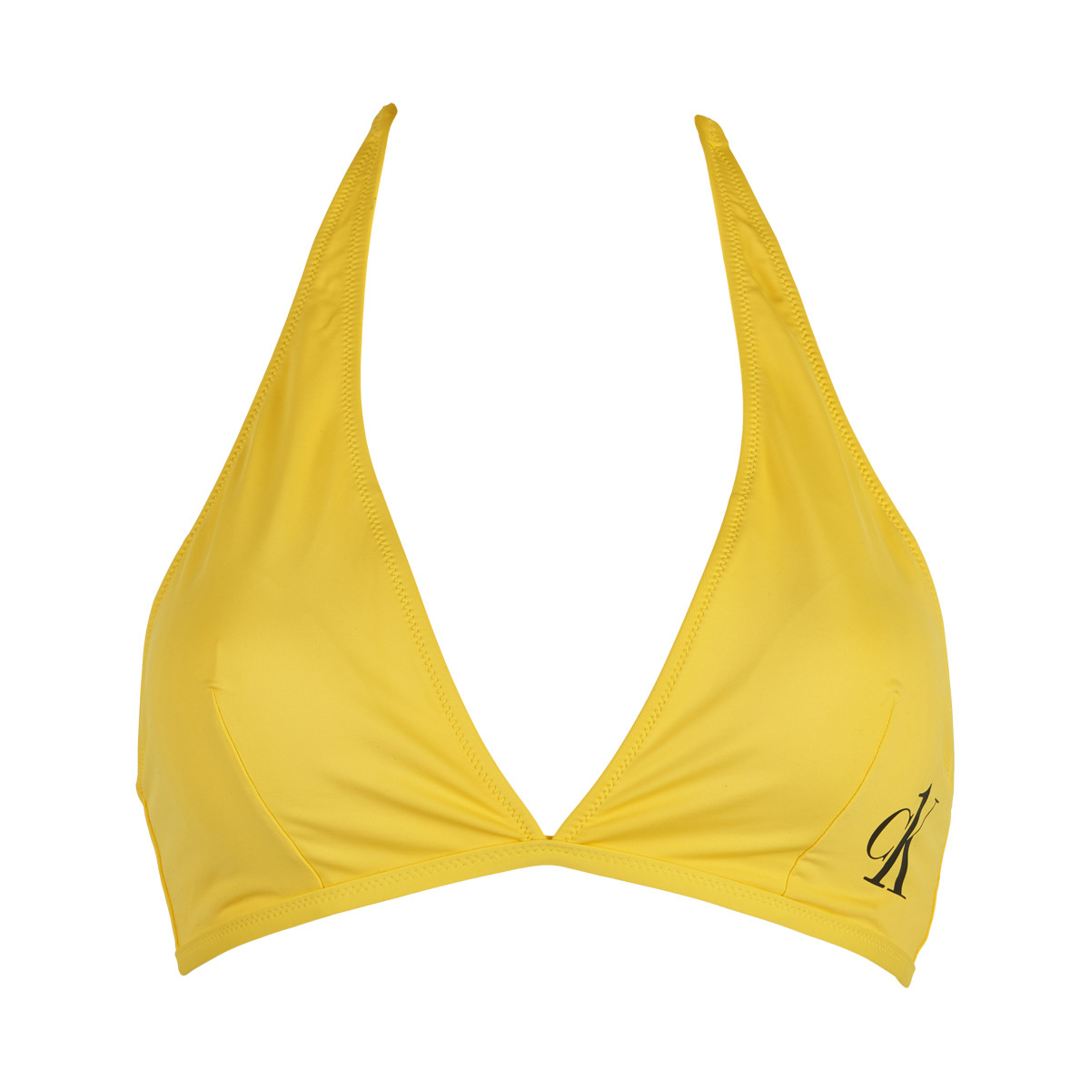 Billede af Calvin Klein Halter Neck Bikini Top, Farve: Hazard Gul, Størrelse: XS, Dame