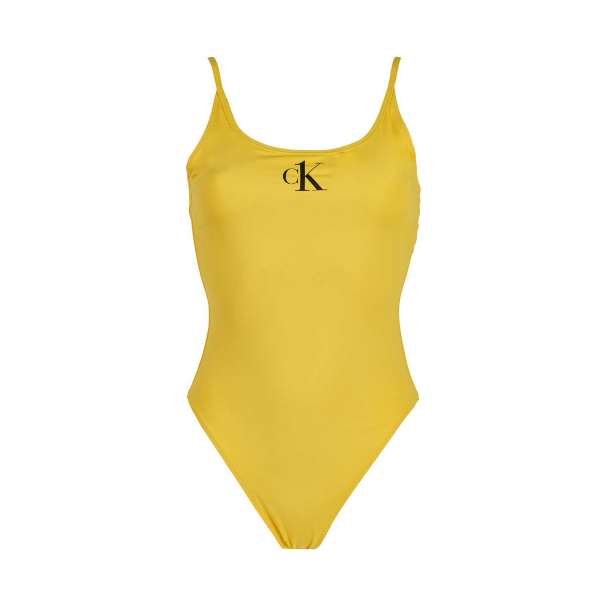 Calvin Klein Scoop Back Badedragt W Hazard, Størrelse: S, Farve: Hazard Gul, Dame