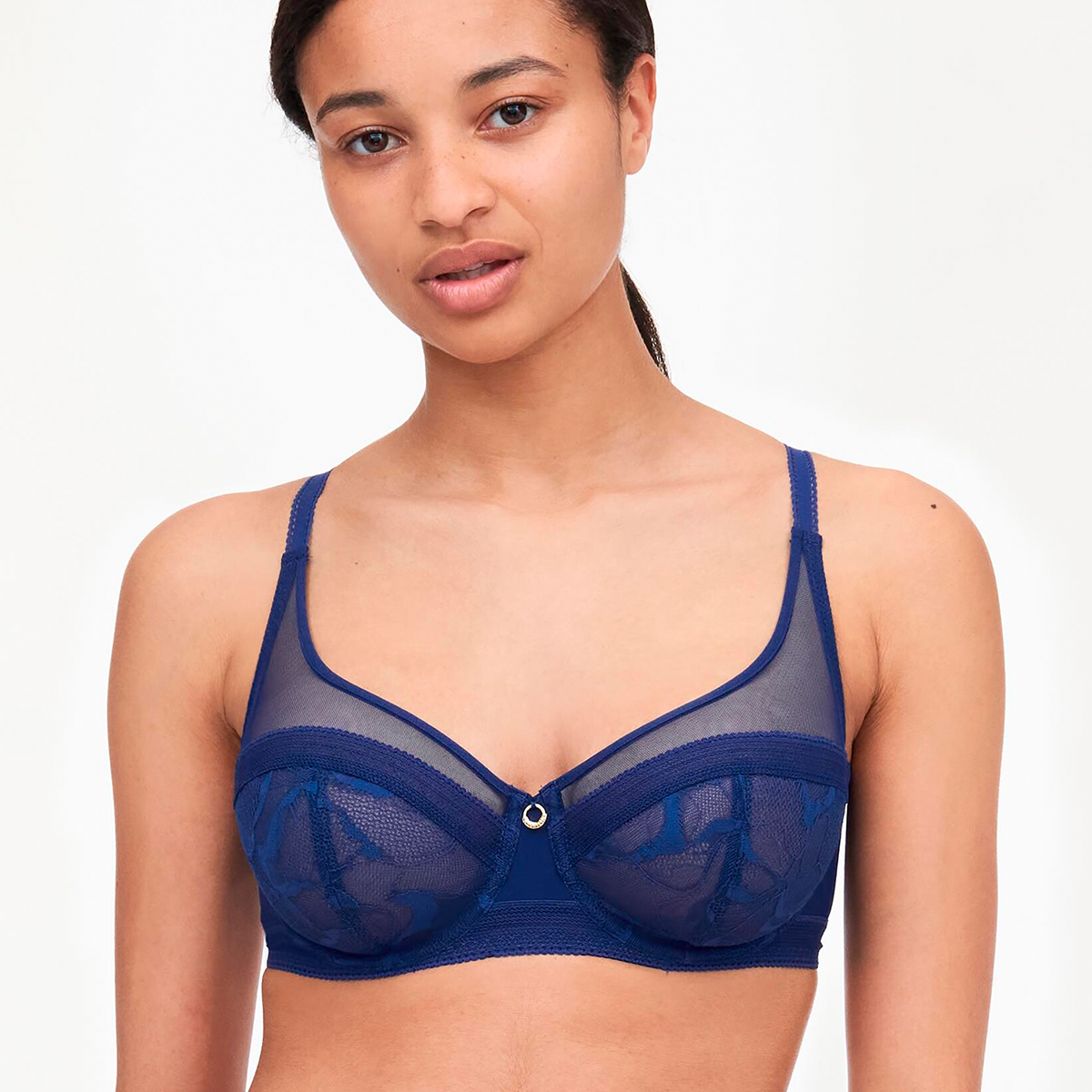 Chantelle True Lace BH, Størrelse: 85, Farve: Blå, Dame