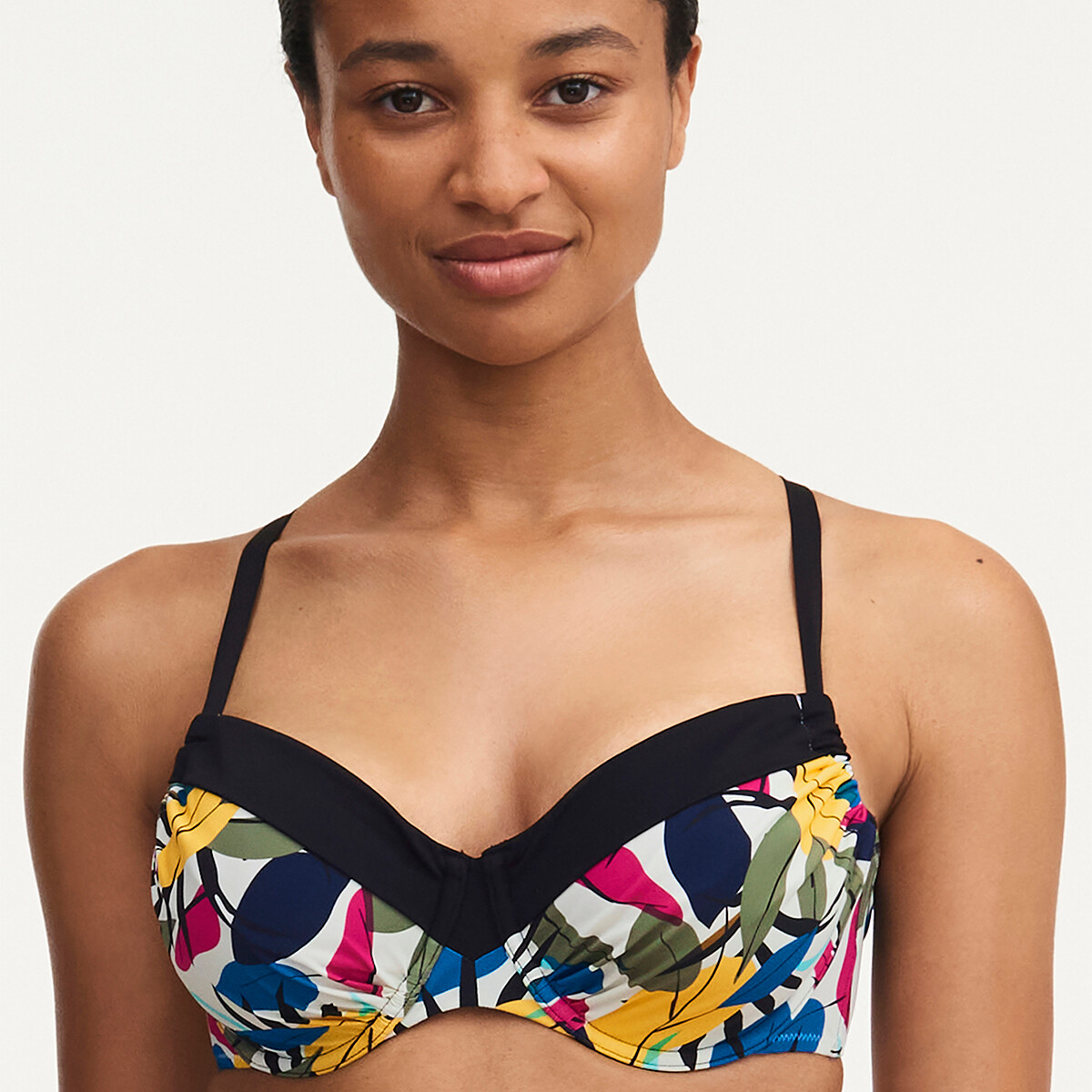Femilet Honduras Bikini Top, Farve: Multicolor Leaves, Størrelse: 90D, Dame
