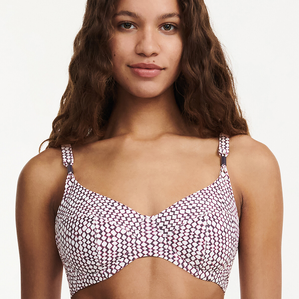 Femilet Tidra Bikini Topp, Multicolor, Størrelse: 85E, Farve: Blå Ikat, Dame