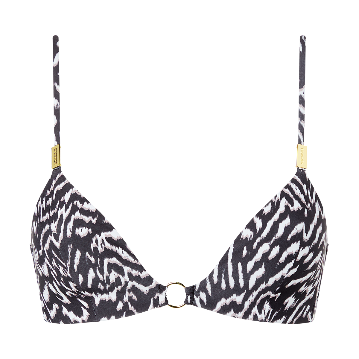 Billede af Calvin Klein Bikini Top, Farve: Sort/Hvid, Størrelse: S, Dame