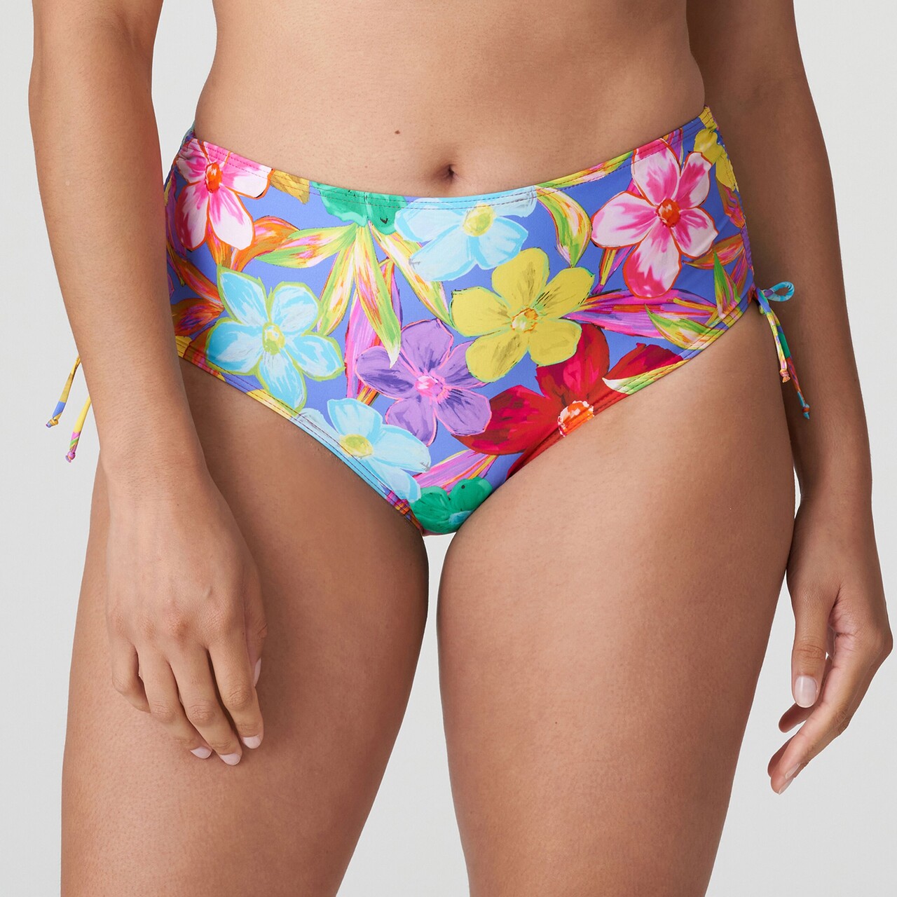 PrimaDonna Sazan Bikini Trusser, Multicolor, Størrelse: 42, Farve: Blå Bloom, Dame