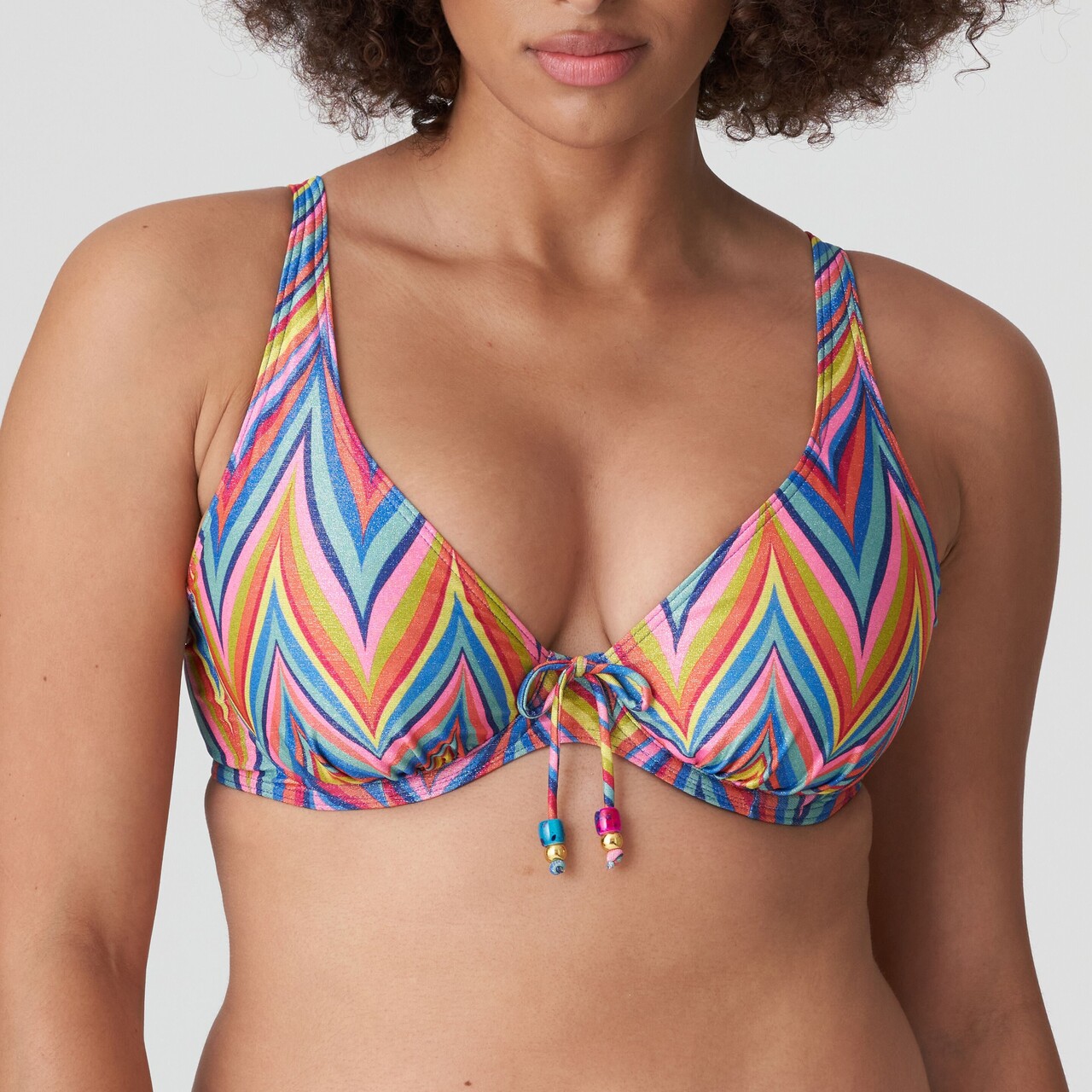 PrimaDonna Swim Kea Bikini Topp, Multicolor, Størrelse: 70, Farve: Rainbow Paradise, Dame