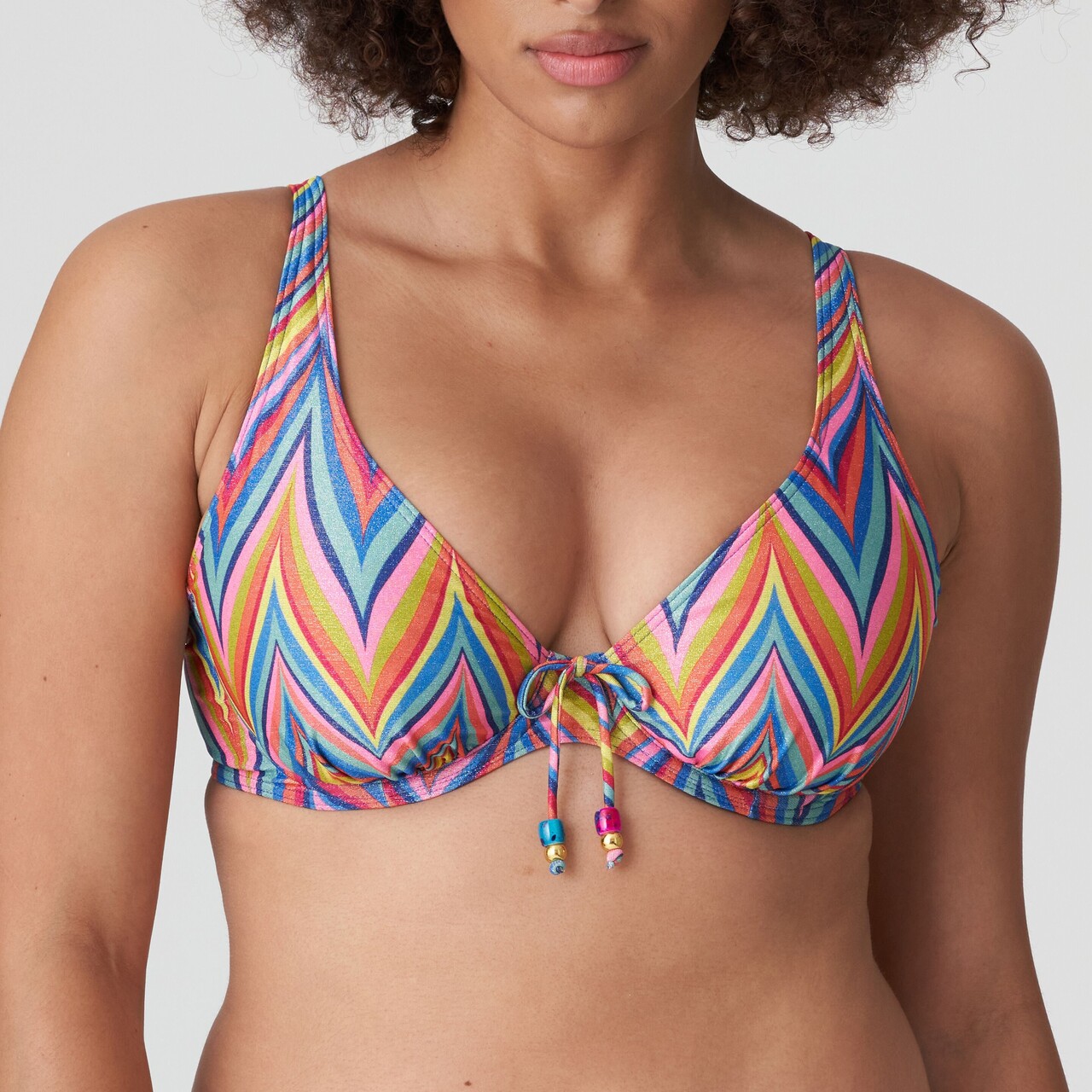 PrimaDonna Swim Kea Bikini Topp, Multicolor, Størrelse: 75D, Farve: Rainbow Paradise, Dame