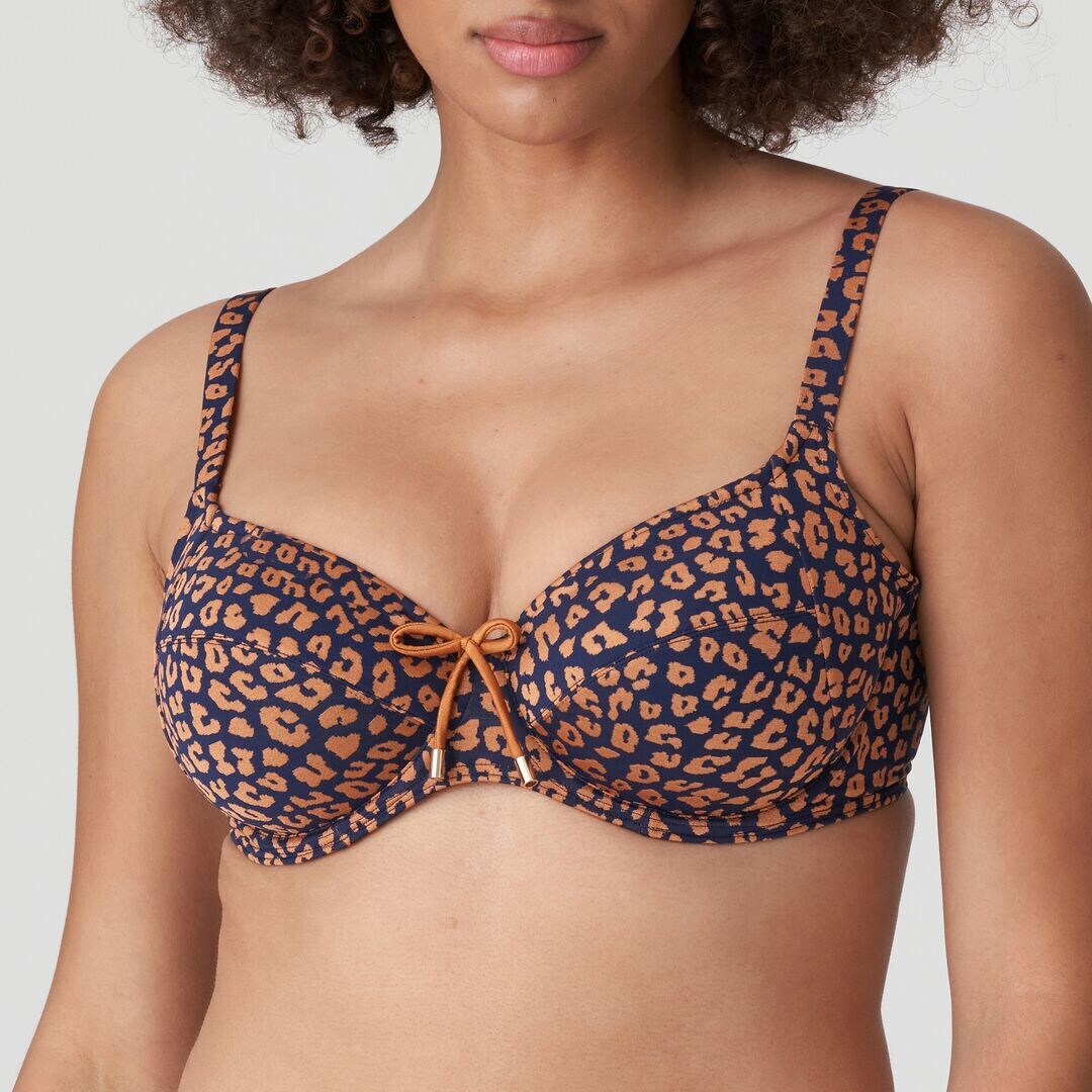 PrimaDonna Punta Rata Bikini Topp, Størrelse: 80E, Farve: Blå, Dame