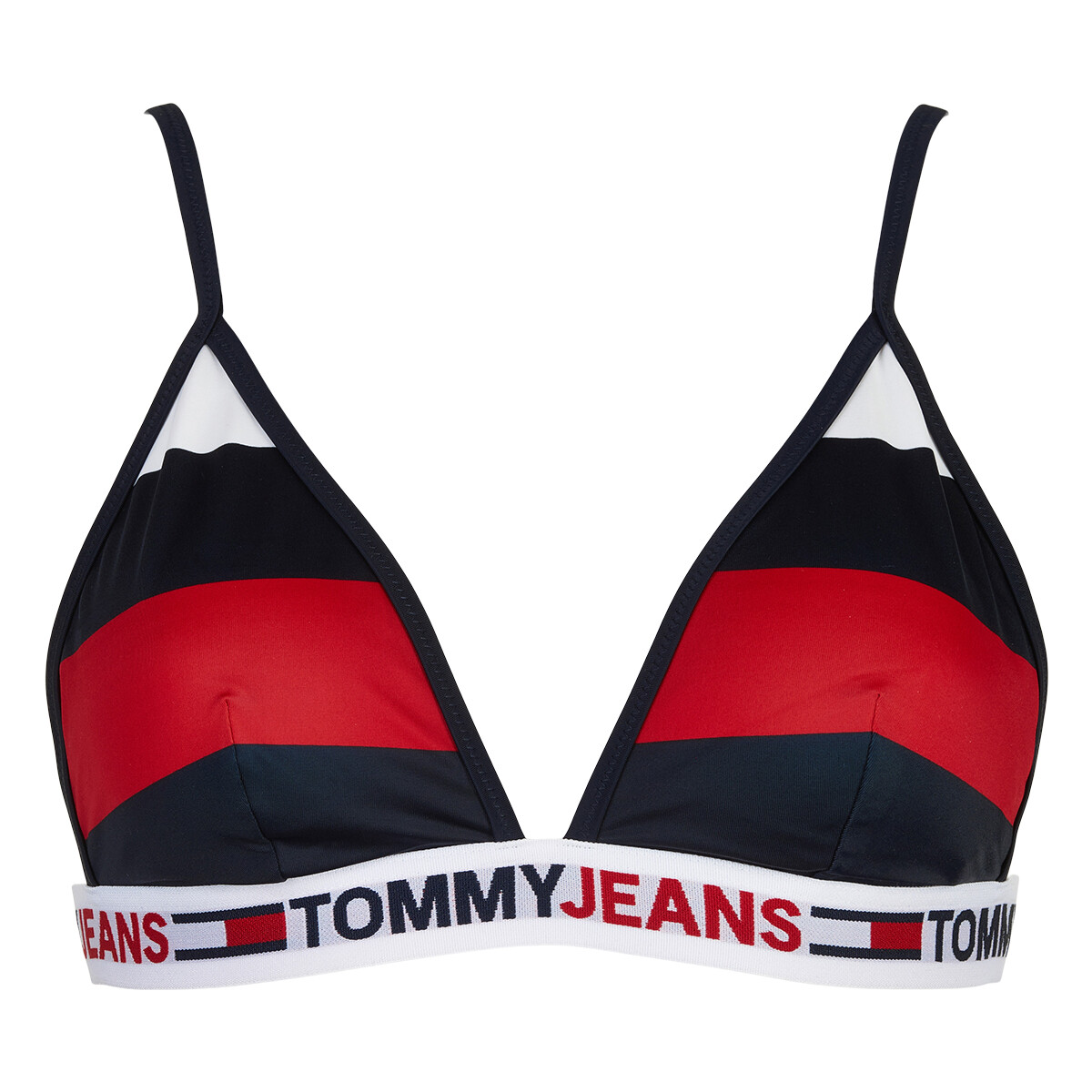 Tommy Hilfiger Triangle Bikini Top, Farve: Rugby Stripe, Størrelse: S, Dame