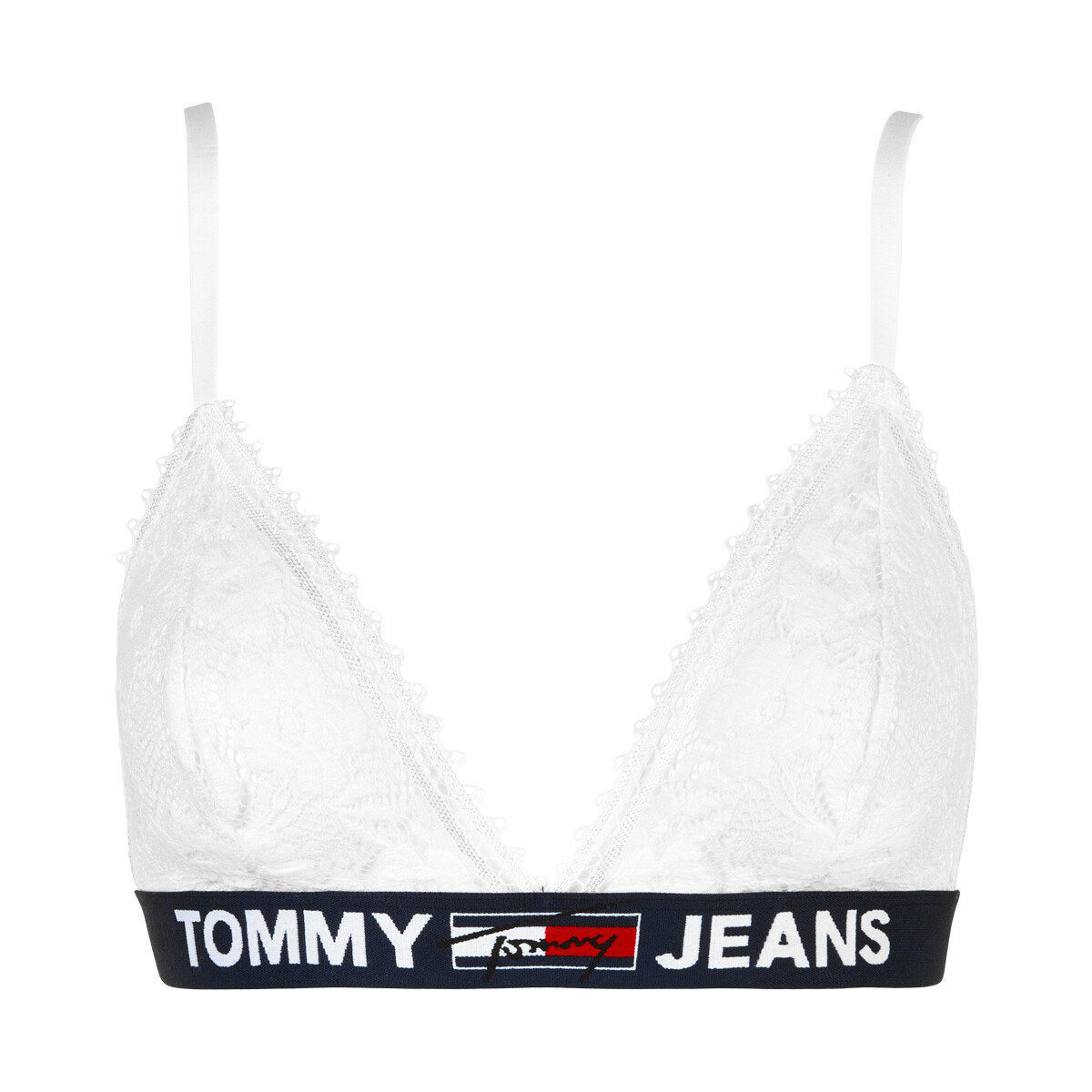 12: Tommy Hilfiger Lingerie Unlinted Triangle BH Uden Bøjle, Farve: Hvid, Størrelse: M, Dame