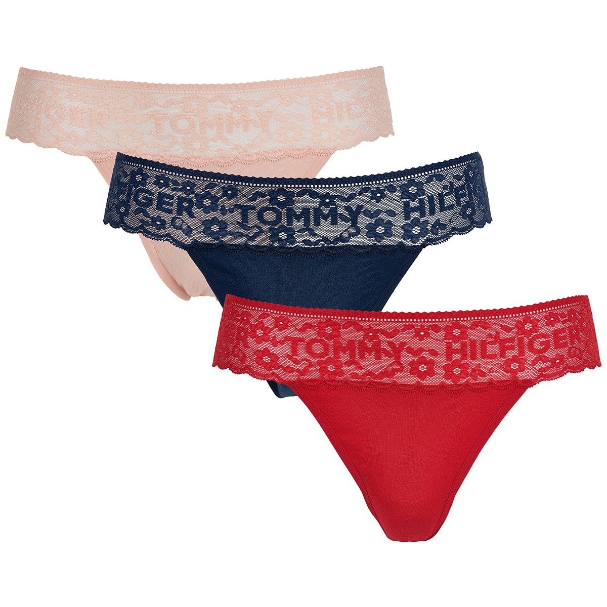 Tommy Hilfiger G-streng Pak, Farve: Sort/Hvid/neon Gul, Størrelse: XS, Dame