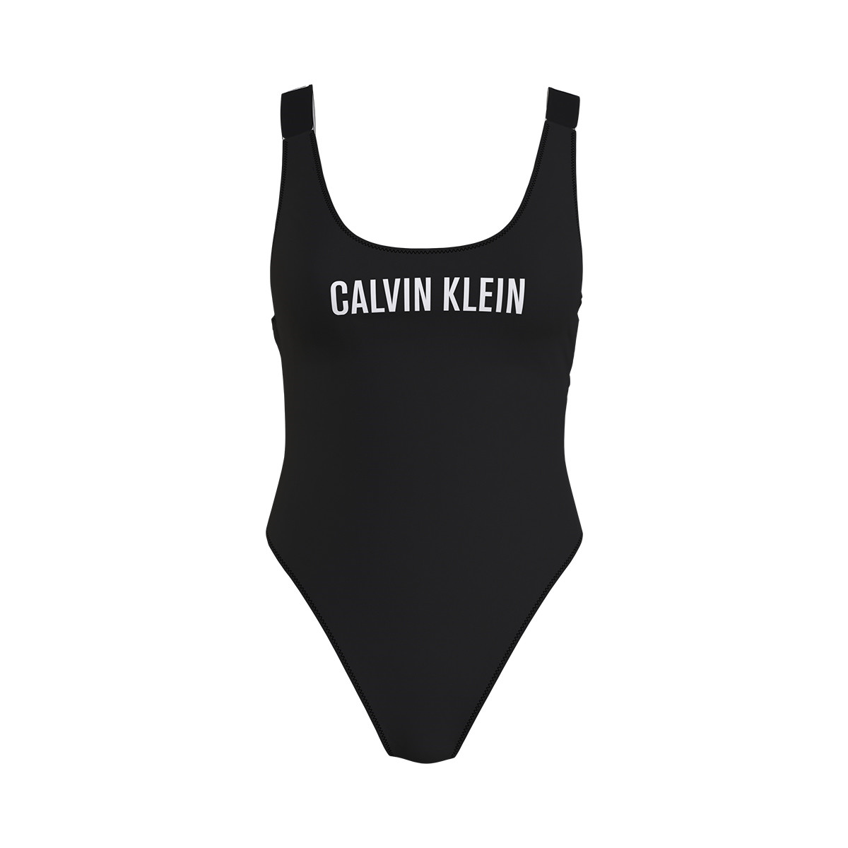 Calvin Klein Scoop Back Badedragt 1599 Beh, Størrelse: XS, Farve: Sort, Dame