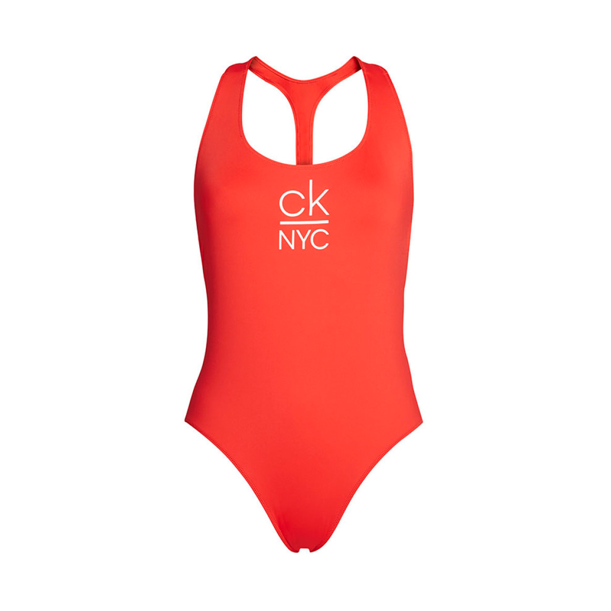 Calvin Klein Scoop Badedragt, Størrelse: L, Farve: Rød, Dame