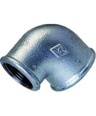 Vinkel 90 grader reduktion 3/4 x 1/2 galvaniseret