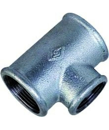 T-stykke Reduktion 3/4" x 1/2" Galvaniseret