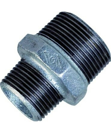 Brystnippel reduktion 3/8" x 1/4" galvaniseret