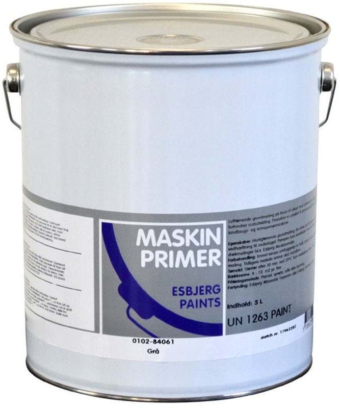 Esbjerg Paints 0100 maskinprimer - grå 5 liter billede