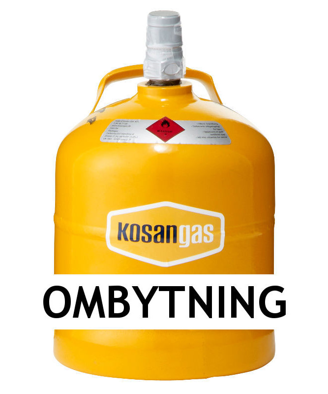 Kosangas 2 kg gas ved ombytning af stålflaske (afhentet)