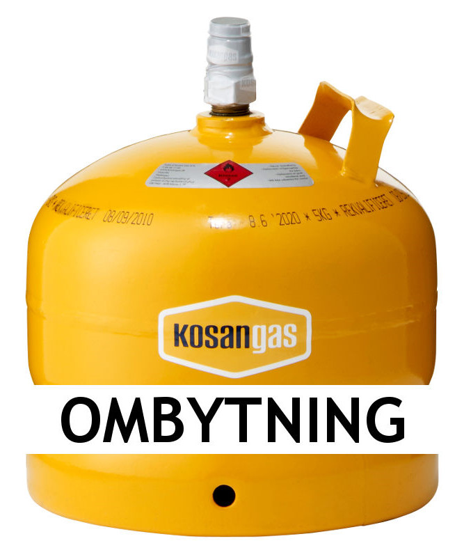Kosangas 5 kg gas ved ombytning af stålflaske (afhentet)