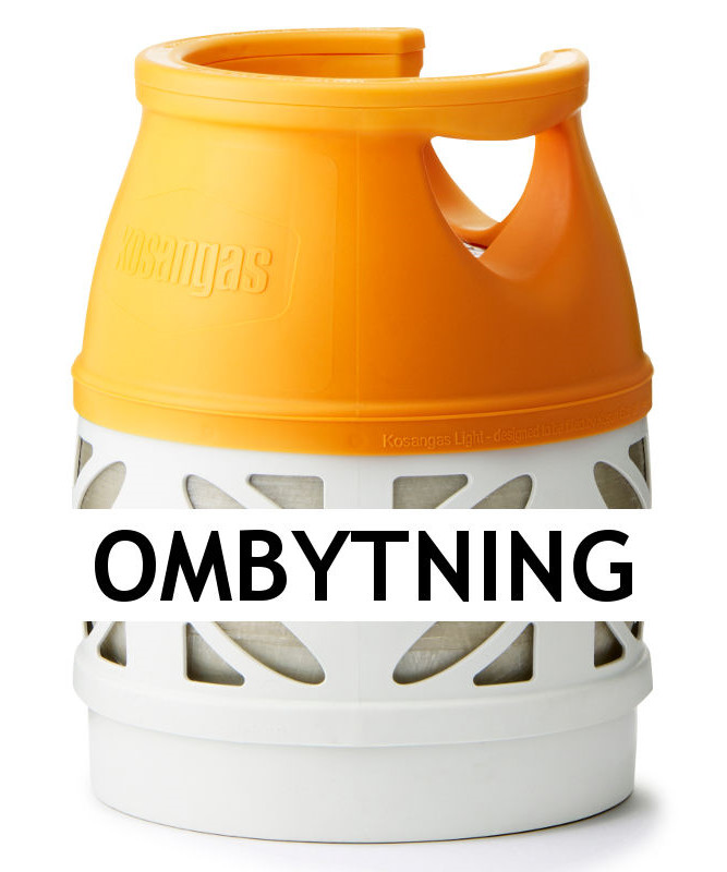 Kosangas 5 kg gas ved ombytning af letvægtsflaske (afhentet)