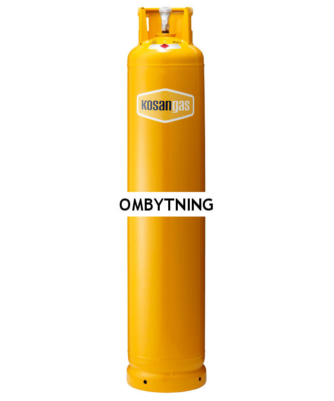 Kosangas 33 kg gas ved ombytning af stålflaske (afhentet)