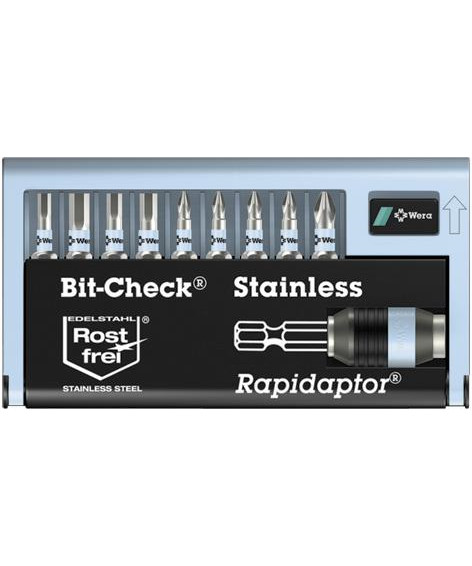 Wera rustfri bits-sortiment BC11/9