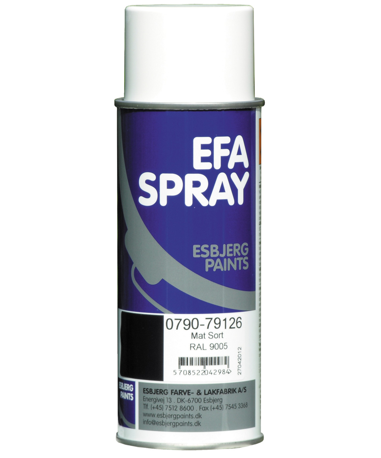 Se Esbjerg Paints Spray maling mat sort ral 9005 400ml hos Specialbutikken