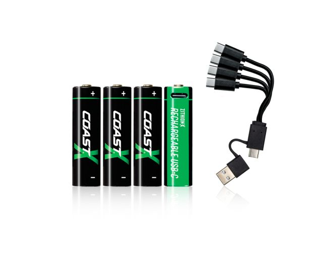 4 Genopl. AA Batterier + Lader