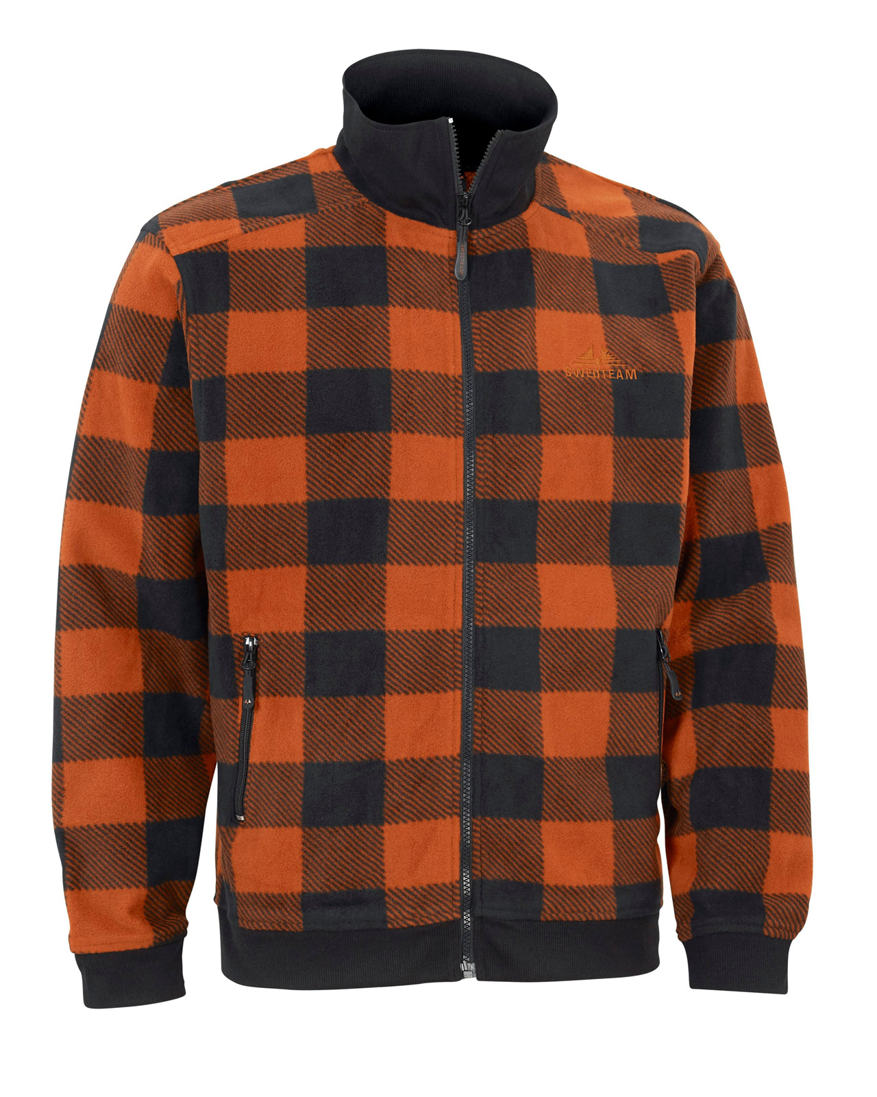 Se Swedteam Lynx sweater fullzip (Orange, 4XL) hos Specialbutikken