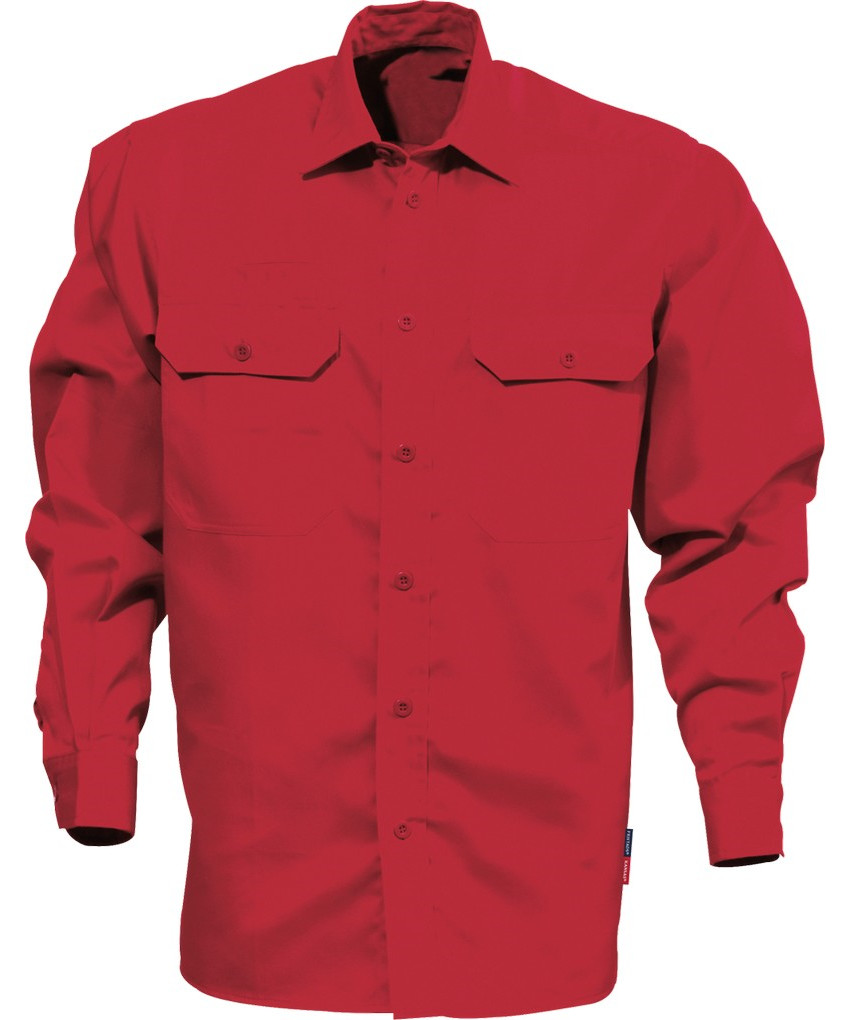 Se Kansas/Fristads Legacy skjorte m/ lange ærmer (Rød, 2XL) hos Specialbutikken
