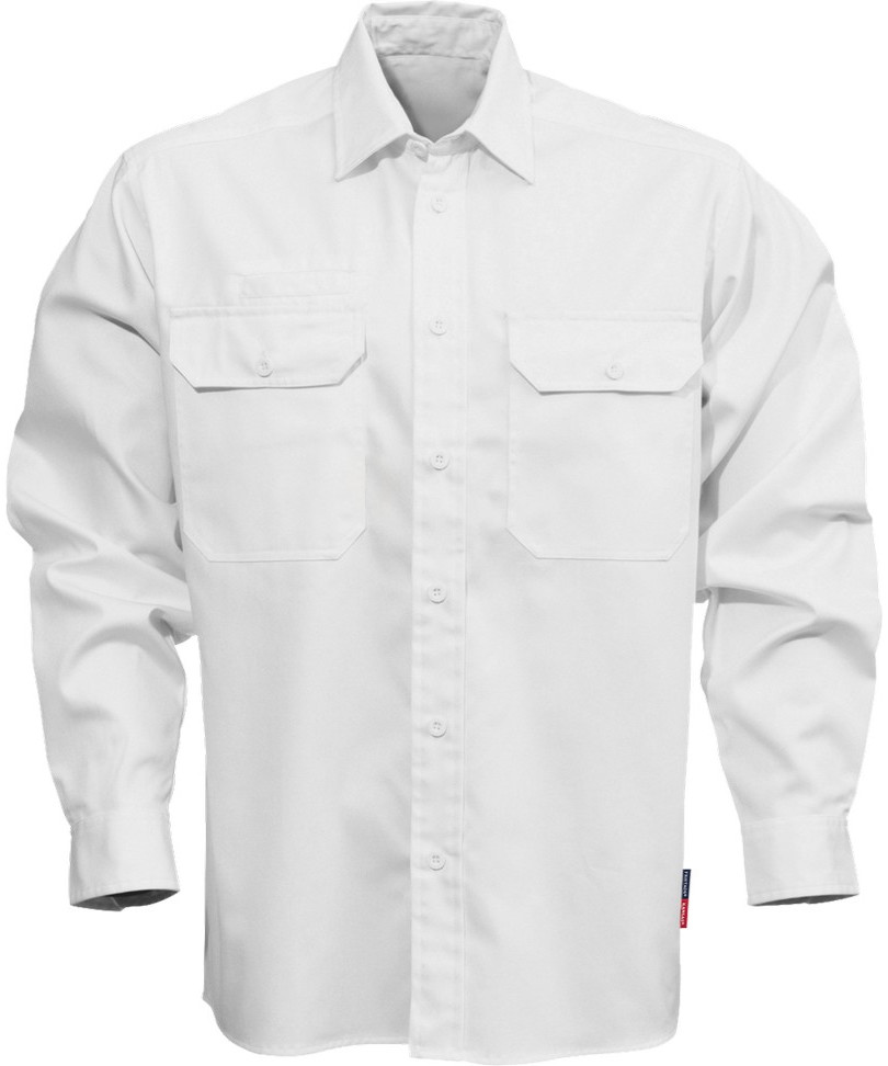 Se Kansas 100732 Bomulds skjorte 7386 / Arbejdsskjorte-Hvid-XL hos Specialbutikken